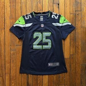 Nike On Field Seattle Seahawks Richard Sherman #25 NFL Football Jersey Women L